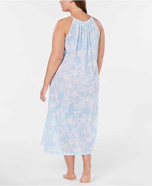 Charter Club Plus Size Printed Cotton Nightgown, Created for Macy's ...