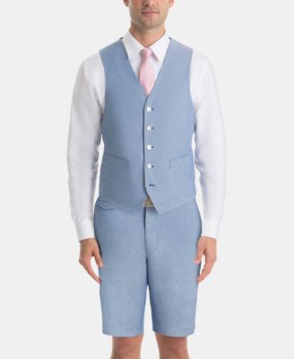 Shop Lauren Ralph Lauren Mens Ultraflex Classic Fit Chambray Suit Separates In Light Blue