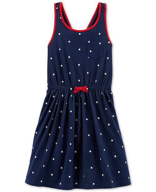 Carter S Little Big Girls Red White Blue Tank Dress Reviews