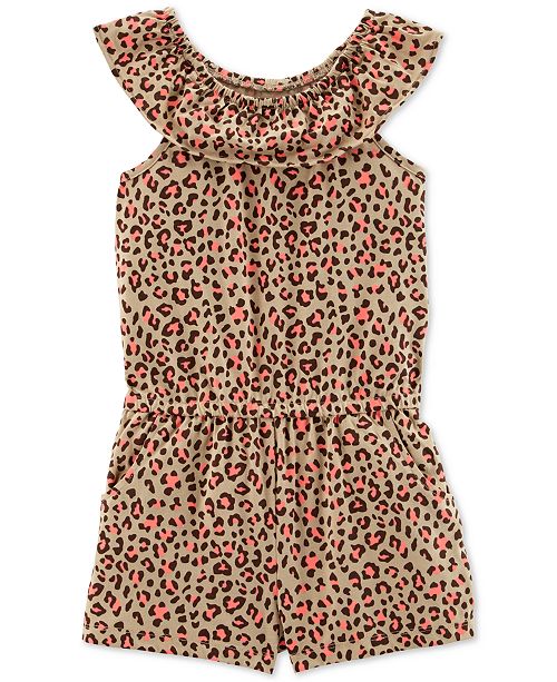 Carter S Little Big Girls Cheetah Print Romper Reviews All