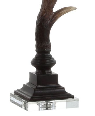 Antler Rustic Resin/Crystal LED Table Lamp