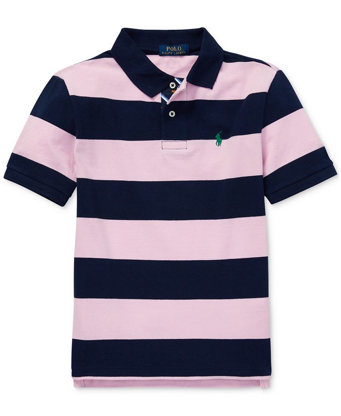 Striped cotton new arrivals mesh polo shirt