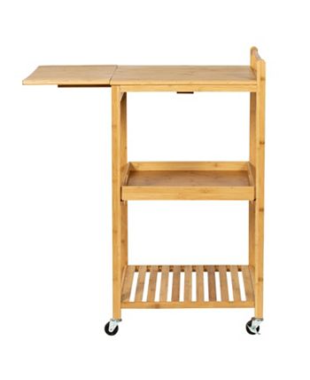 Honey Can Do - 38" Bamboo Rolling Kitchen Cart