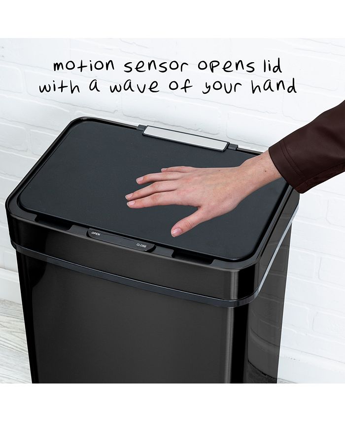 Honey Can Do 50L Stainless Steel Trash Can with Motion Sensor Macy's