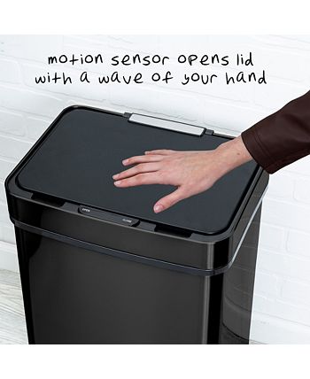 Honey Can Do - 50L Stainless Steel Trash Can with Motion Sensor