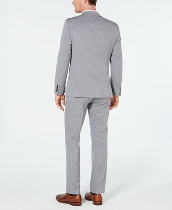 Van heusen light grey suit best sale