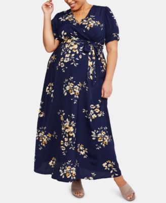 Motherhood Maternity - Printed Plus Size Maxi Dress