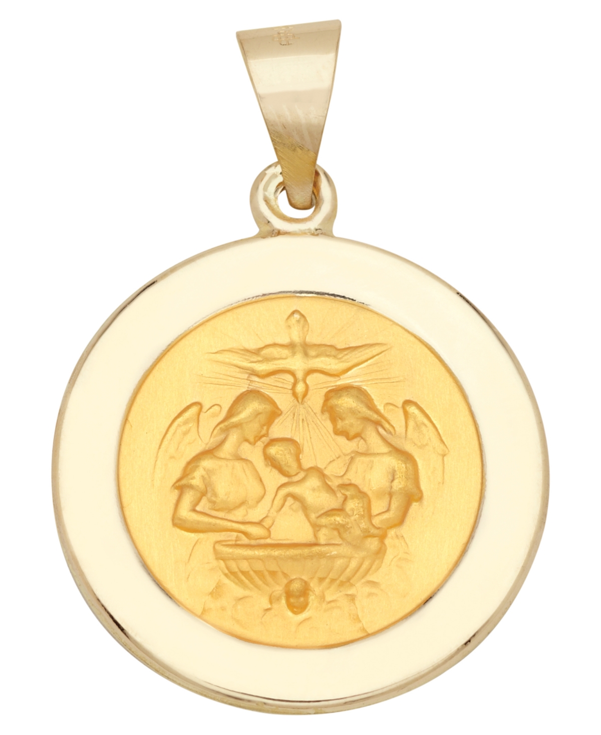 Macy's Baptism Medal Pendant In 14k Yellow Gold