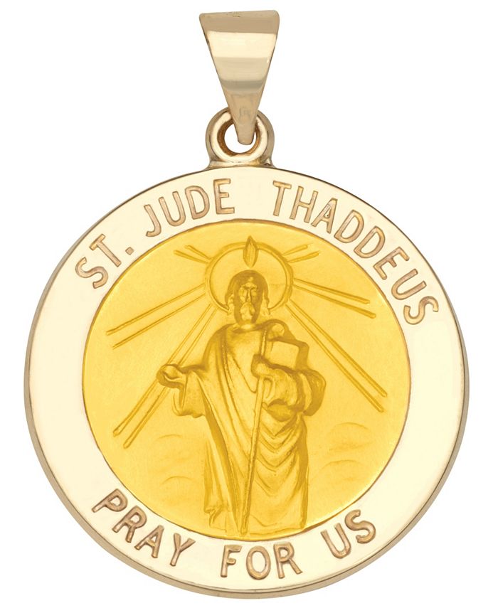 Macy's Saint Jude Medal Pendant in 14k Yellow Gold & Reviews 