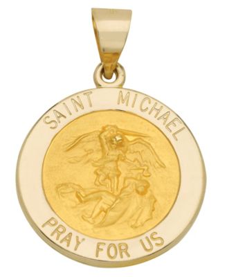 Macy s Saint Michael Medal Pendant in 14k Yellow Gold Macy s