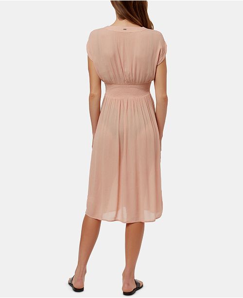 O'Neill Women's Spaghetti Strap Midi Cover Up Dress - Beach Pool Summer Dress