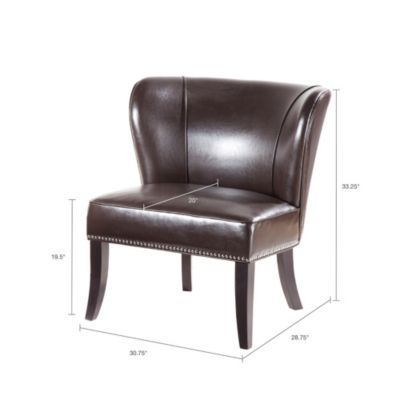 janie faux leather accent chair