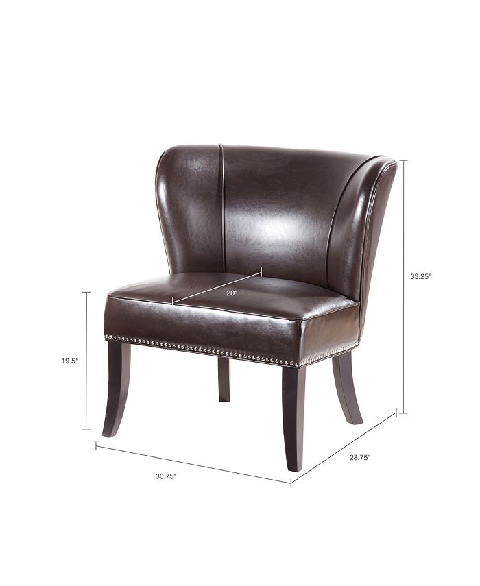 Furniture - Janie Faux Leather Accent Chair, Direct Ship