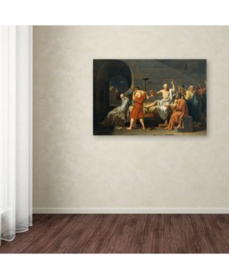 Trademark Global David 'The Death Of Socrates' Canvas Art - 19" x 12" x 2"