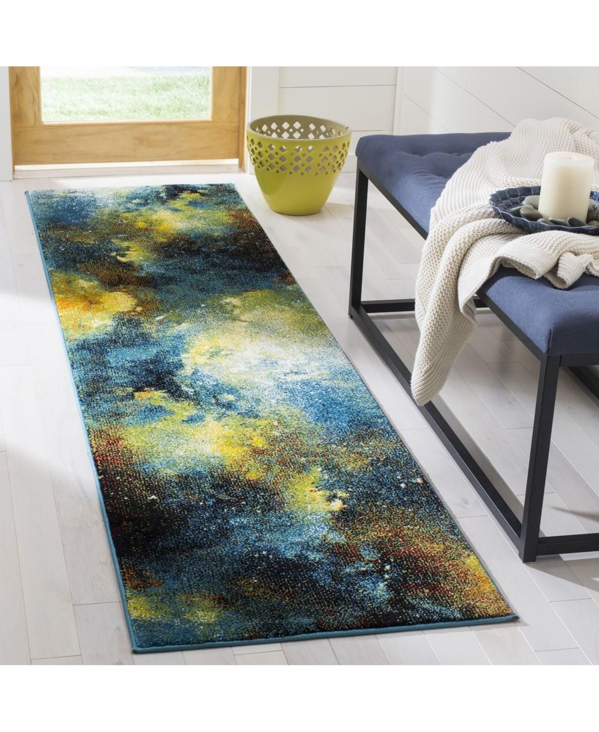 Safavieh Galaxy Gal-111and Multi Area Rug - Blue