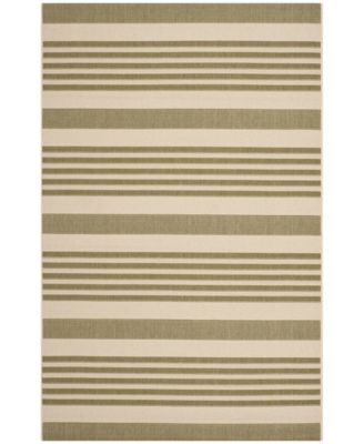 Courtyard CY6062 Green and Beige 5'3" x 7'7" Sisal Weave Outdoor Area Rug