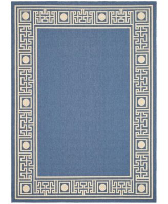 Courtyard CY5143 Blue and Beige 8' x 11' Sisal Weave Outdoor Area Rug