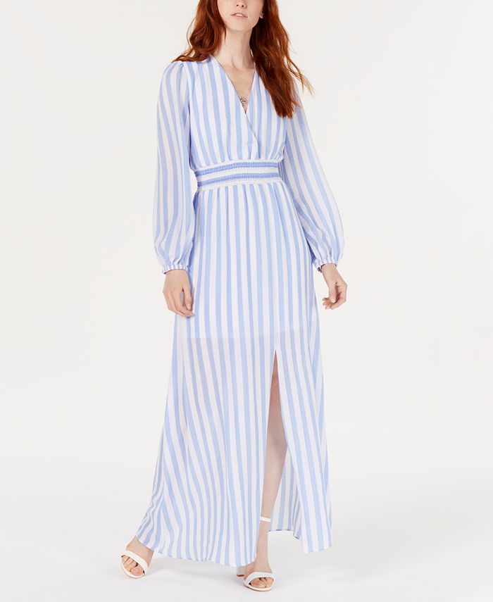 Avec Les Filles Striped Smocked-Waist Maxi Dress - Macy's