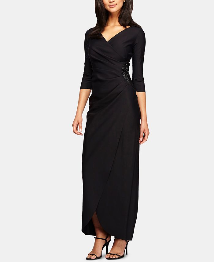 Alex Evenings Embellished Ruched Gown - Macy's