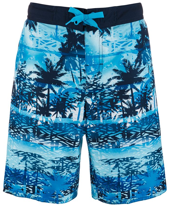 Laguna Big Boys Palm Tree Printed Swim Trunks & Reviews - Swimwear ...