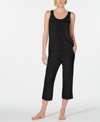 Charter Club - Lace-Trim Pajama Top & Bottoms Set