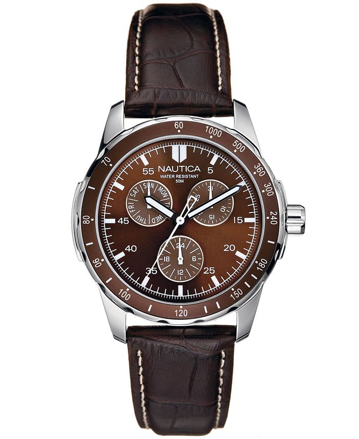 Nautica Men s N09550G Wind Seeker Multifunction Brown Black