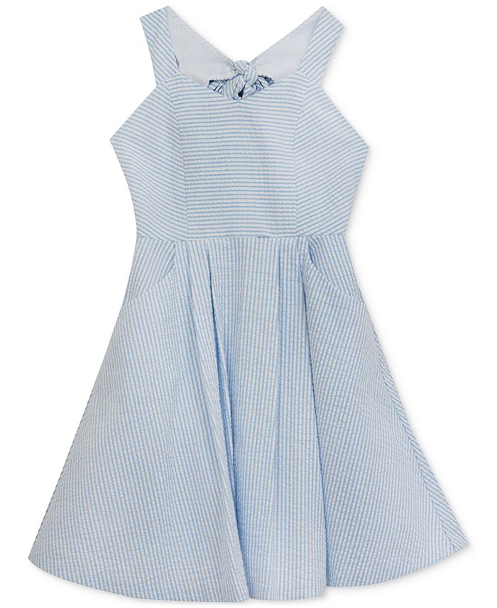 Rare Editions Little Girls Striped Seersucker Dress - Macy's