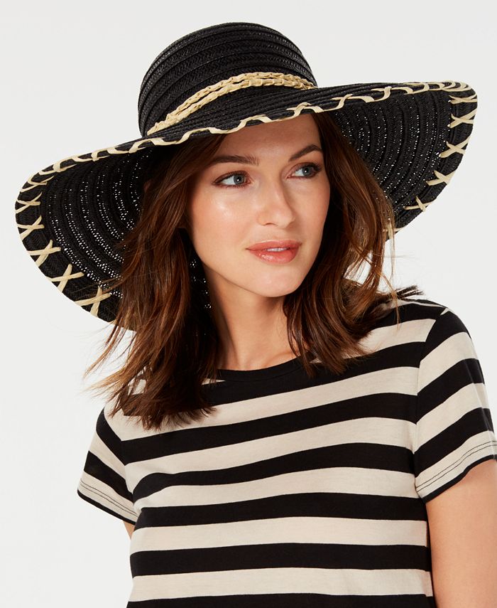 Calvin Klein Whipstitch Sun Hat - Macy's