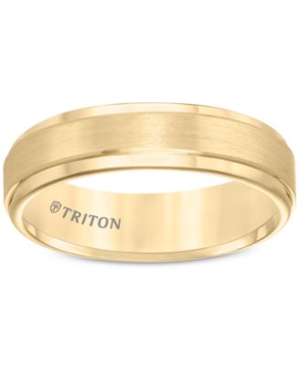 Satin Comfort-Fit Band in Rose or Yellow Tungsten Carbide (6mm)