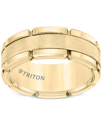 Triton - Men's Brushed Comfort-Fit Ring in Tungsten Carbide