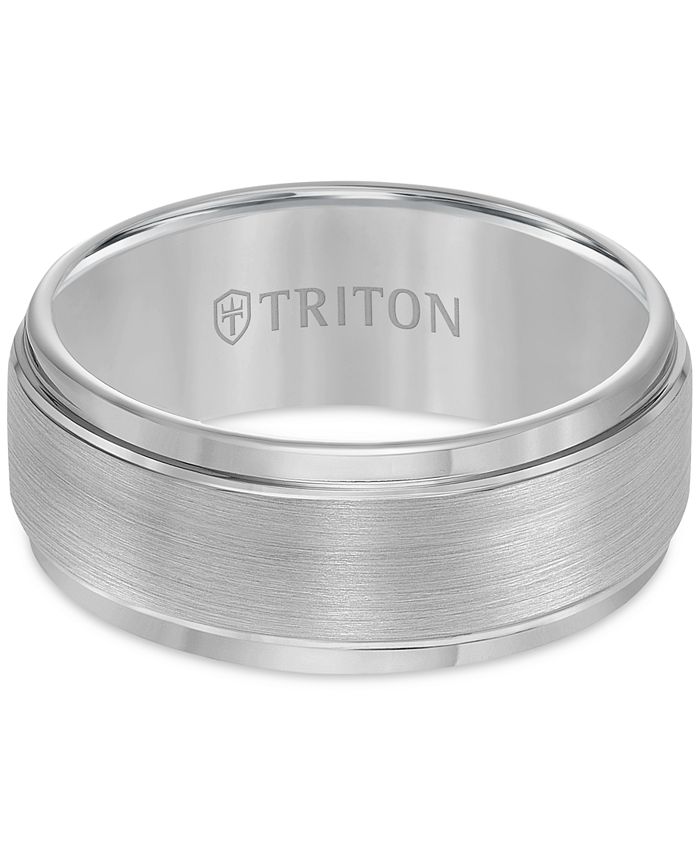 Triton Men's Ring, Tungsten Carbide Comfort Fit Wedding Band 9mm Band