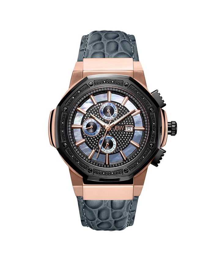 Jbw Men s 10 YR Anniversary Saxon Diamond 1 6 ct.t.w. 18K Rose