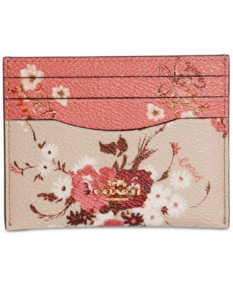 coach floral card case