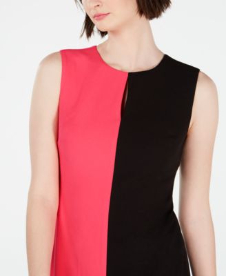 Calvin Klein Sleeveless Colorblock Shift Dress
