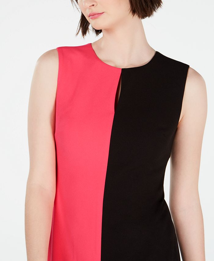 Calvin Klein Sleeveless Colorblock Shift Dress & Reviews - Dresses ...