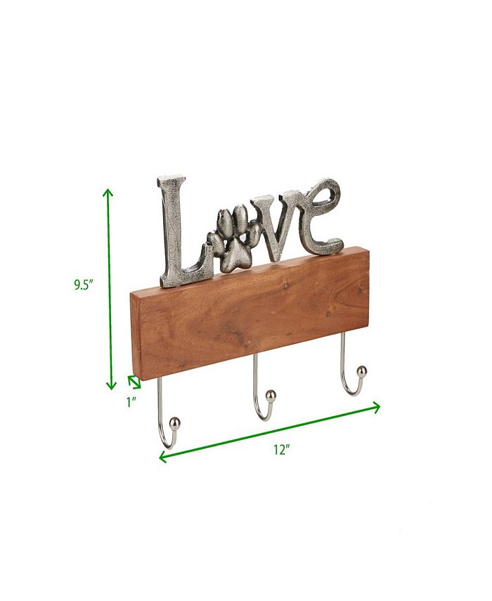 Mind Reader Wall Mount 'Love' Key Organizer For Entryway and Kitchen ...