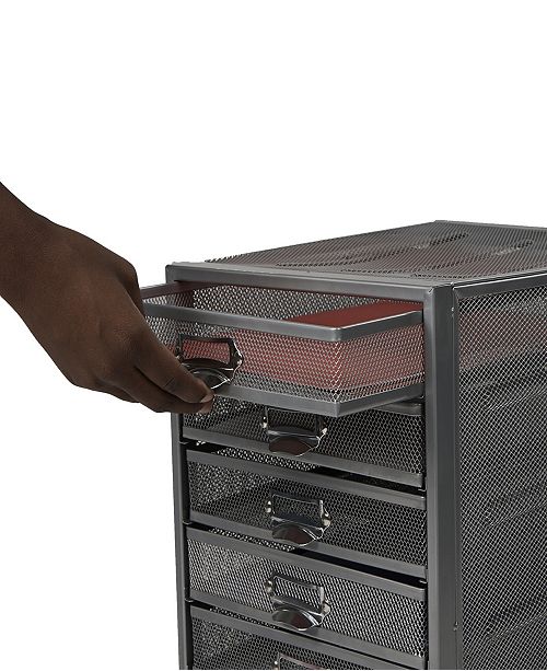 Mind Reader Mesh 10 Drawer Cabinet Metal Storage Drawers File