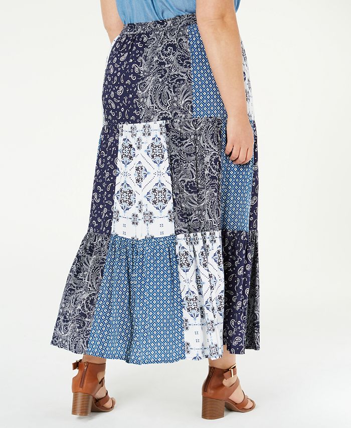 Style & Co Plus Size Bandana Maxi Skirt, Created for Macy's - Macy's