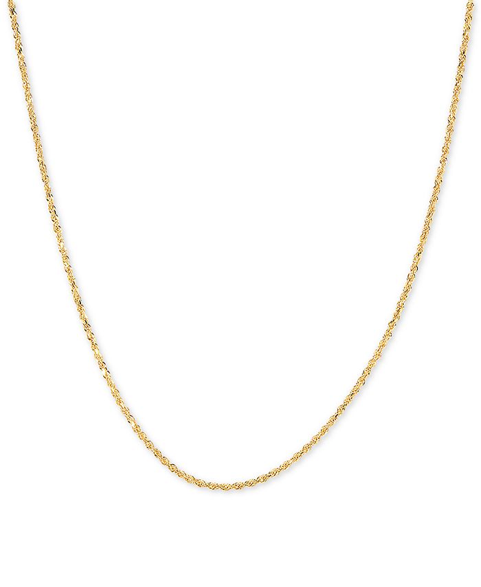 Glitter Rope 18 Chain Necklace in 14K Gold - Yellow Gold