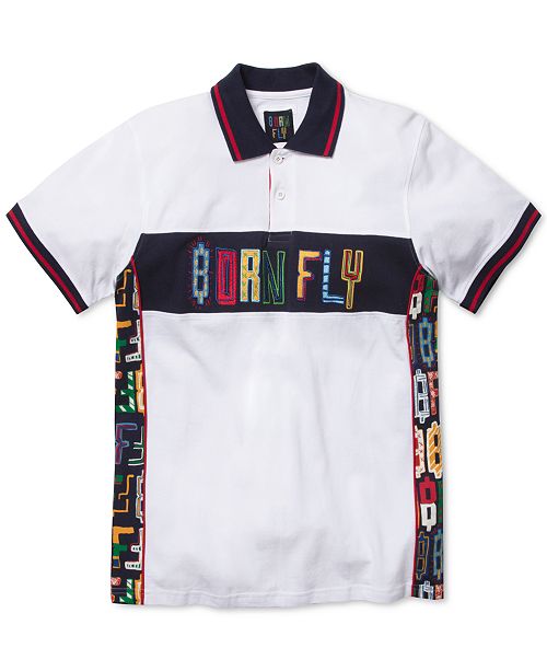 Born Fly Men S Logo Graphic Polo Reviews Polos Men Macy S