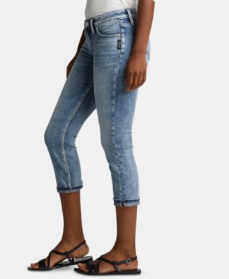 silver capri jeans