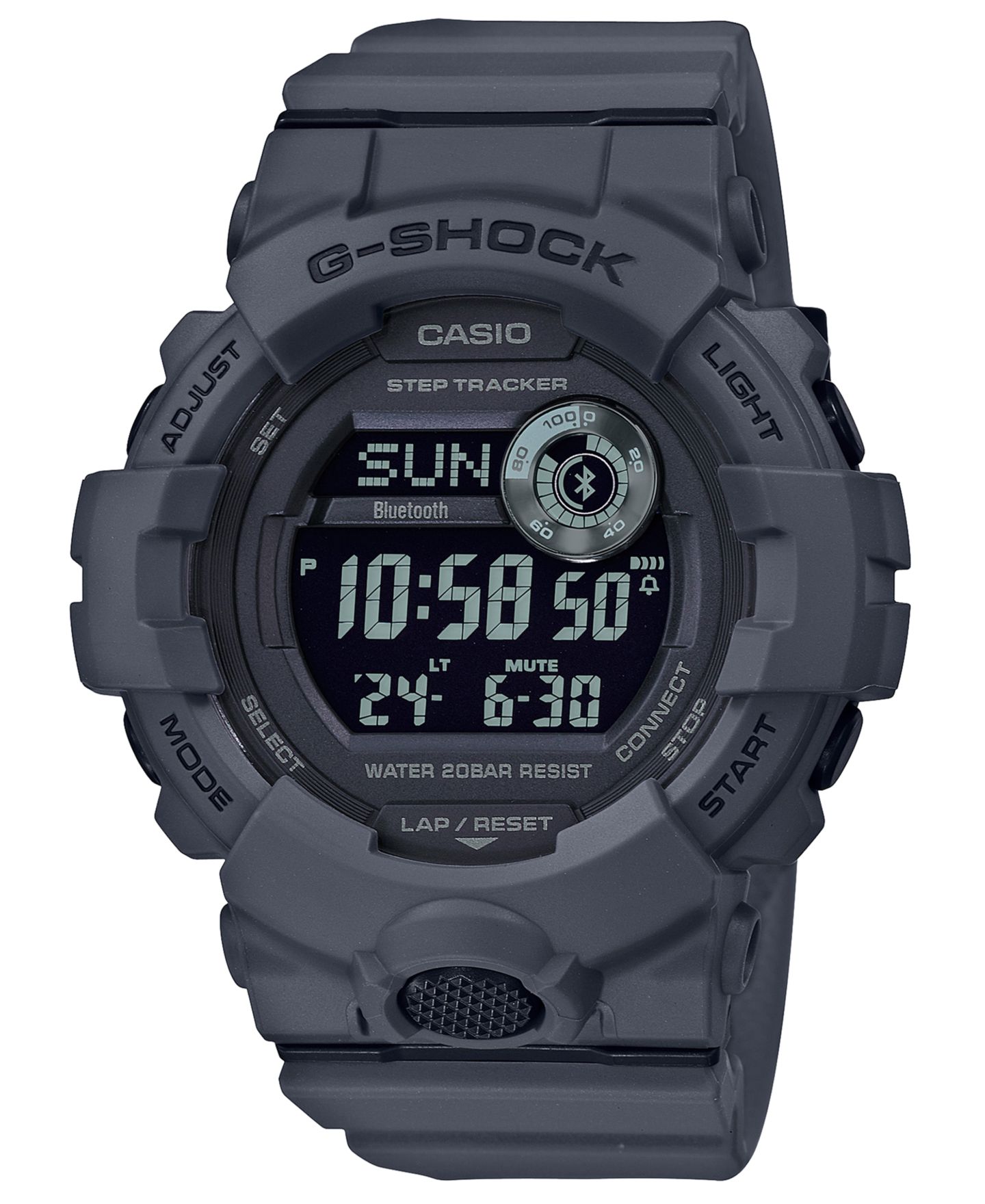 Мужские часы G-Shock Digital Gray Resin Strap Watch 48.6mm — фото 1