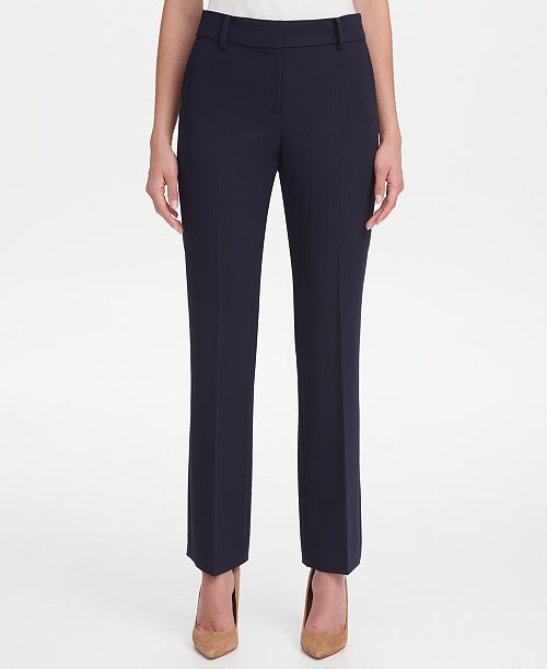 alfani Tommy Hilfiger Women’s Sutton Boot-Leg Trousers Women's Fashion Shoes & Accessories