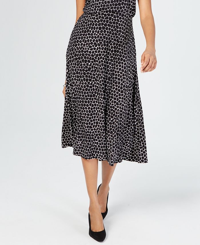 JM Collection Petite Printed A-Line Skirt, Created for Macy's & Reviews ...