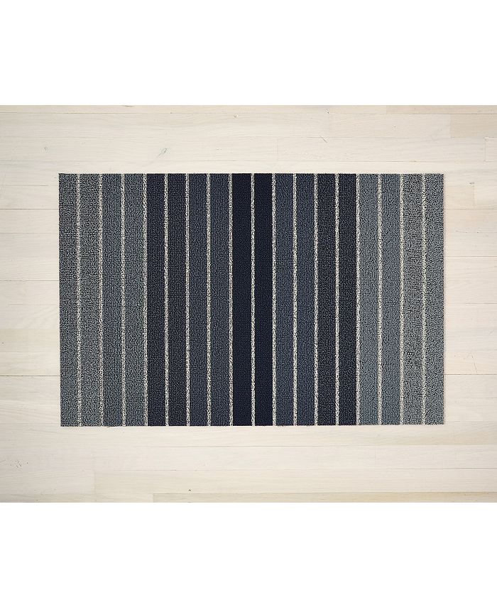 Chilewich Block Stripe Shag Big Mat 36" x 60" Macy's