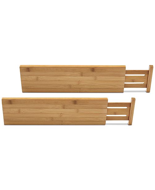 Lipper International Bamboo Kitchen Drawer Dividers Set Of 2