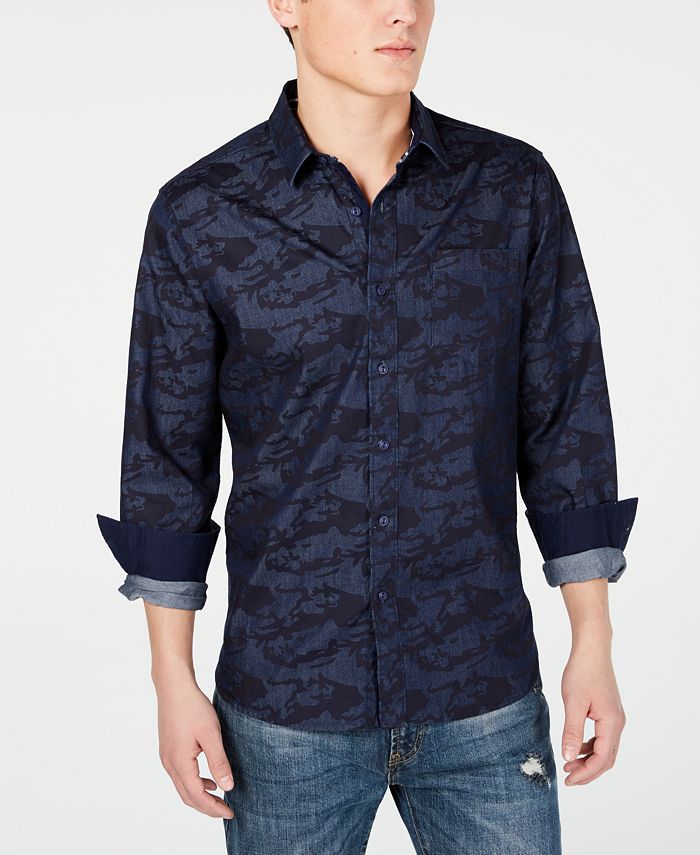 Camo denim deals shirt mens