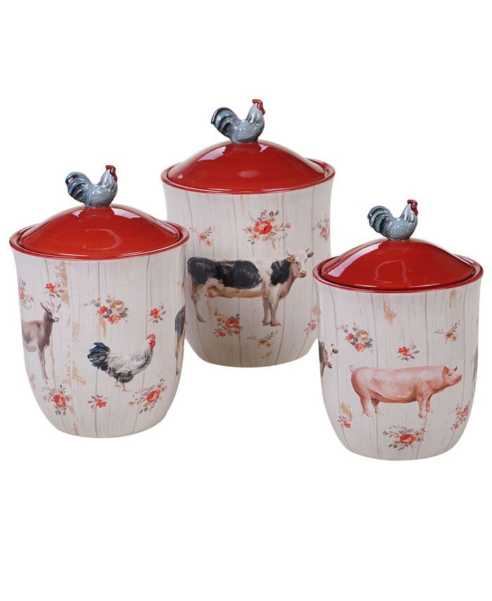 Certified International - Farmhouse 3pc Canister Set