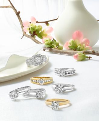 Certified Diamond Channel Engagement Ring in 14k Gold (1 ct. t.w.)