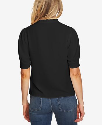 cece ruffled tie neck blouse